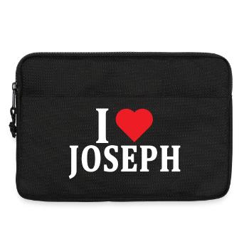 Name T-Shirt I love Joseph T-Shirt Geschenkidee - Laptoptasche 13" - Schwarz - Vorne