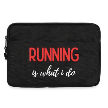 Courir, c’est ce que je fais - Sacoche pour ordinateur portable 13 pouces - noir - Devant