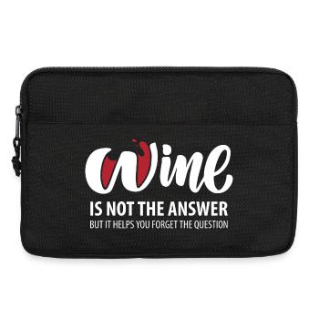 Wine is not the answer (dark) - Laptop bag 13" - black - Front