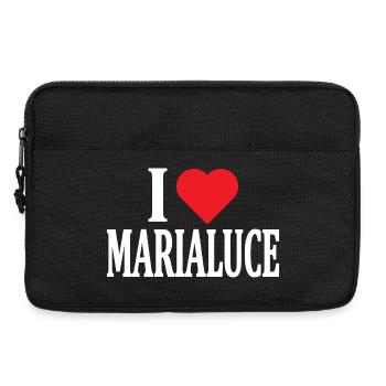 T-Shirt Name I love Marialuce T-Shirt - Laptoptasche 13" - Schwarz - Vorne