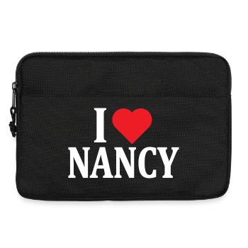 T-Shirt Name I love Nancy T-Shirt Geschenkidee - Laptoptasche 13" - Schwarz - Vorne