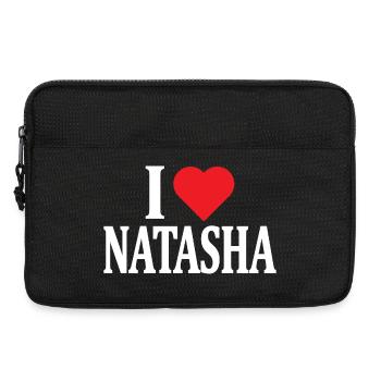t-shirt I love Natasha t-shirt idée cadeau - Sacoche pour ordinateur portable 13 pouces - noir - Devant