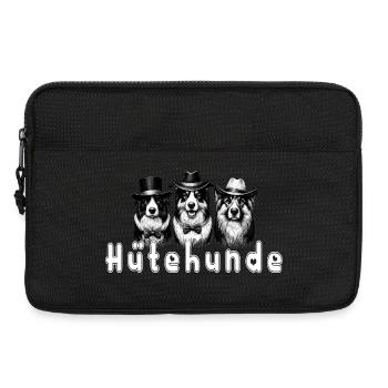 Hütehunde Trio mit Zylinder - Laptoptasche 13" - Schwarz - Vorne