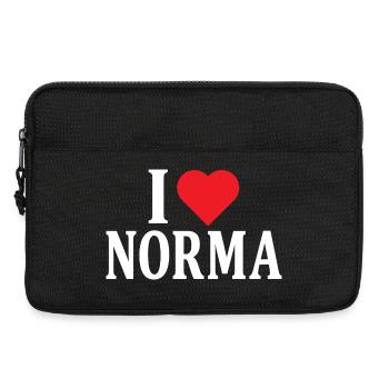 t-shirt I love Norma t-shirt gift idea - Laptop bag 13" - black - Front