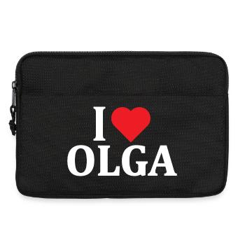 T-Shirt Ich liebe Olga T-Shirt Geschenkidee - Laptoptasche 13" - Schwarz - Vorne