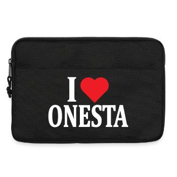 T-Shirt Ich liebe Ehrlichkeit T-Shirt Geschenkidee - Laptoptasche 13" - Schwarz - Vorne