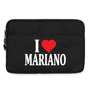 t-shirt J’aime Mariano t-shirt idée cadeau - Sacoche pour ordinateur portable 13 pouces - noir - Devant
