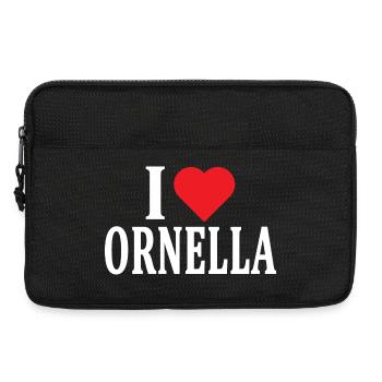 t-shirt j’aime Ornella t-shirt idée cadeau - Sacoche pour ordinateur portable 13 pouces - noir - Devant