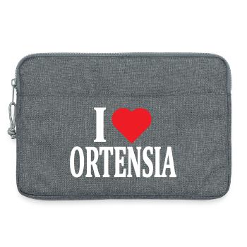 I Love Hydrangea T-Shirt Gift Idea - Laptop bag 13" - heather grey - Front