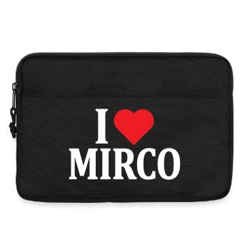 Tee shirt I love Mirco idée cadeau t-shirt - Sacoche pour ordinateur portable 13 pouces - noir - Devant