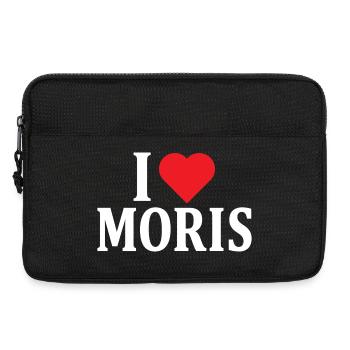 t-shirt J’aime Moris t-shirt idée cadeau - Sacoche pour ordinateur portable 13 pouces - noir - Devant