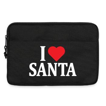 t-shirt j’aime le Père Noël t-shirt idée cadeau - Sacoche pour ordinateur portable 13 pouces - noir - Devant