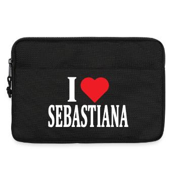 t-shirt I love Sebastiana t-shirt idée cadeau - Sacoche pour ordinateur portable 13 pouces - noir - Devant