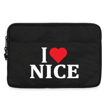 t-shirt I love Nice t-shirt gift idea - Laptop bag 13" - black - Front