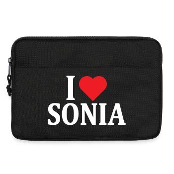 T-Shirt I love Sonia T-Shirt Geschenkidee - Laptoptasche 13" - Schwarz - Vorne