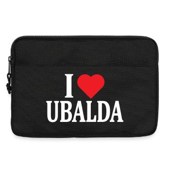 t-shirt I love Ubalda idée cadeau t-shirt - Sacoche pour ordinateur portable 13 pouces - noir - Devant