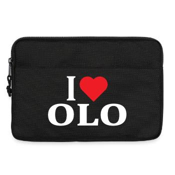 t-shirt I love Olo knit shirt gift idea - Laptop bag 13" - black - Front