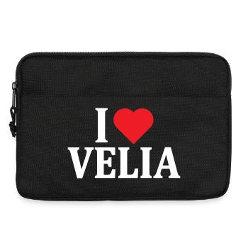 T-Shirt I love Velia T-Shirt Geschenkidee - Laptoptasche 13" - Schwarz - Vorne