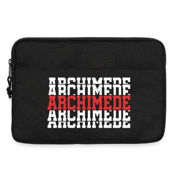 Archimede T-Shirt Geschenk gestapelter Text - Laptoptasche 13" - Schwarz - Vorne