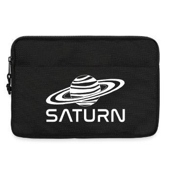 White Saturn Planet - Laptop bag 13" - black - Front