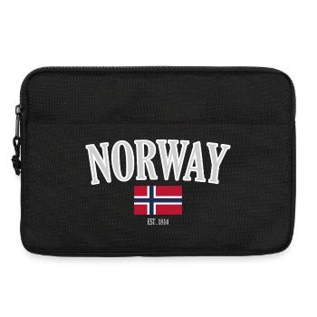 Drapeau de la Norvège avec motif est. 1814 - Sacoche pour ordinateur portable 13 pouces - noir - Devant