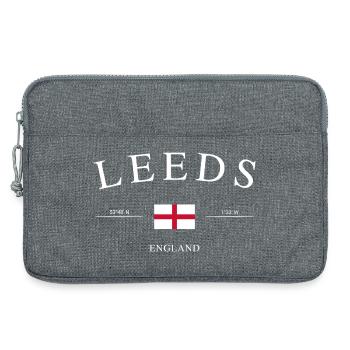 Leeds England – Holiday Souvenir &amp; Gift - Laptop bag 13" - heather grey - Front