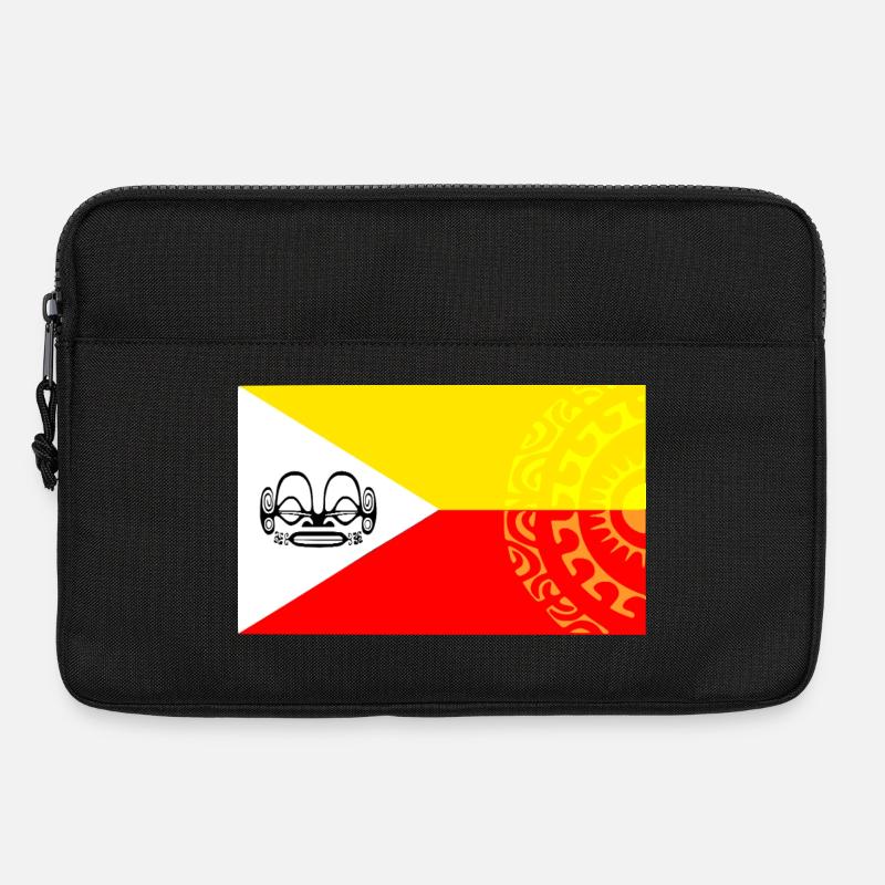 Marquesan Flagge - Personalisiert 1 - Laptoptasche 13" - Schwarz