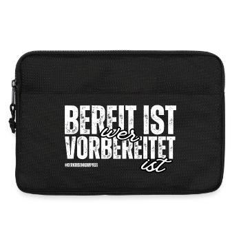 Bereit ist, wer vorbereitet ist - Laptoptasche 13" - Schwarz - Vorne