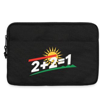 Sonnenlogo 2+2=1 Statement, kurdistan - Laptoptasche 13" - Schwarz - Vorne