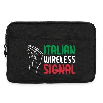Signal sans fil italien Wi-Fi italien - Sacoche pour ordinateur portable 13 pouces - noir - Devant