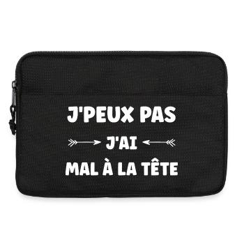 Ich kann nicht. Ich habe Kopfschmerzen. Tippfehler. - Laptoptasche 13" - Schwarz - Vorne