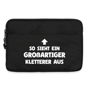 So sieht ein großartiger Kletterer aus - Laptoptasche 13" - Schwarz - Vorne