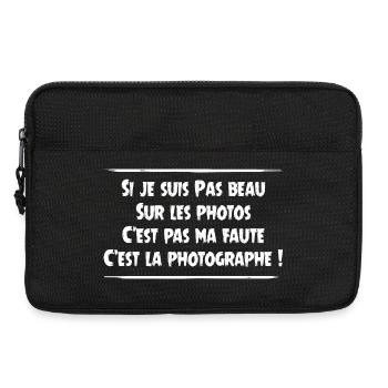 C'est pas ma faute, c'est la photographe !  - Sacoche pour ordinateur portable 13 pouces - noir - Devant