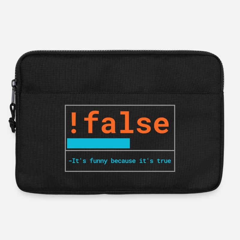 Programmierer Logik: It's funny because it's true - Laptoptasche 13" - Schwarz