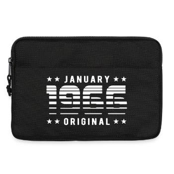 January 1966 Original Retrodesign | Geburtstag - Laptoptasche 13" - Schwarz - Vorne