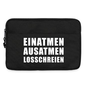 Einatmen Ausatmen Losschreien - Laptop bag 13" - black - Front