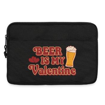 Beer Is My Valentine – Retro Bier Design - Laptoptasche 13" - Schwarz - Vorne