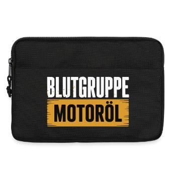 Blood Type Engine Oil Screwdriver Design - Laptop bag 13" - black - Front