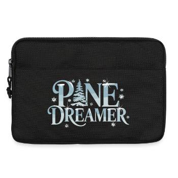 Pine Dreamer Winter Fir Snowflakes Forest - Laptop bag 13" - black - Front