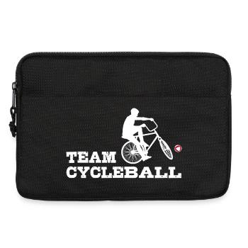 Team Cycleball, Cycling Ball, Cycling Ballers, Cyclisme en salle - Sacoche pour ordinateur portable 13 pouces - noir - Devant
