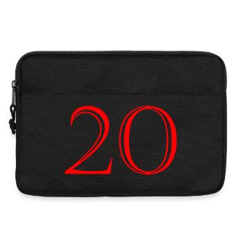 20. 20e ANNIVERSAIRE. ANNIVERSAIRE 20 ANS. 20 ANS. - Sacoche pour ordinateur portable 13 pouces - noir - Devant