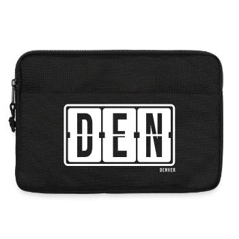 Denver DEN, City Souvenir Hoodie, T-Shirt, Tasse - Laptoptasche 13" - Schwarz - Vorne