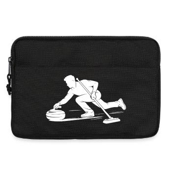 Joueurs de curling Sports d’hiver Curling - Sacoche pour ordinateur portable 13 pouces - noir - Devant