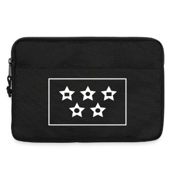 Five Star Contrast Pattern - Laptop bag 13" - black - Front