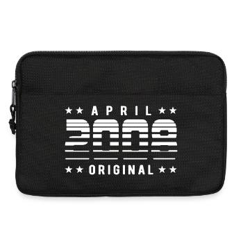 April 2008 Original Striped Vintage Geburtstag - Laptoptasche 13" - Schwarz - Vorne