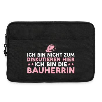 Bauherrin Nicht zum diskutieren hier – Hausbau - Laptoptasche 13" - Schwarz - Vorne