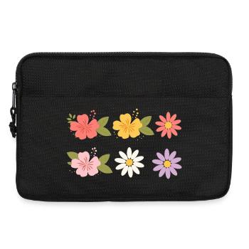 Explosion florale tropicale de l’hibiscus - Sacoche pour ordinateur portable 13 pouces - noir - Devant