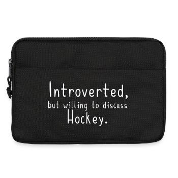 Introvertierter Eishockeyspieler – lustiges Hockeygeschenk - Laptoptasche 13" - Schwarz - Vorne