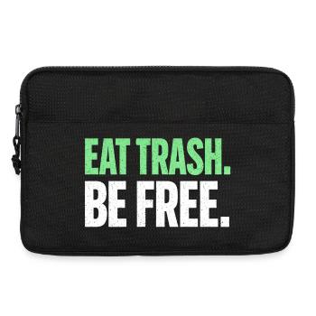 Eat Trash Be Free Saying Fast Food Humor - Laptop bag 13" - black - Front