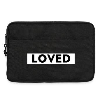 'LOVED' Christian Design – Faith-Based Apparel" - Laptop bag 13" - black - Front